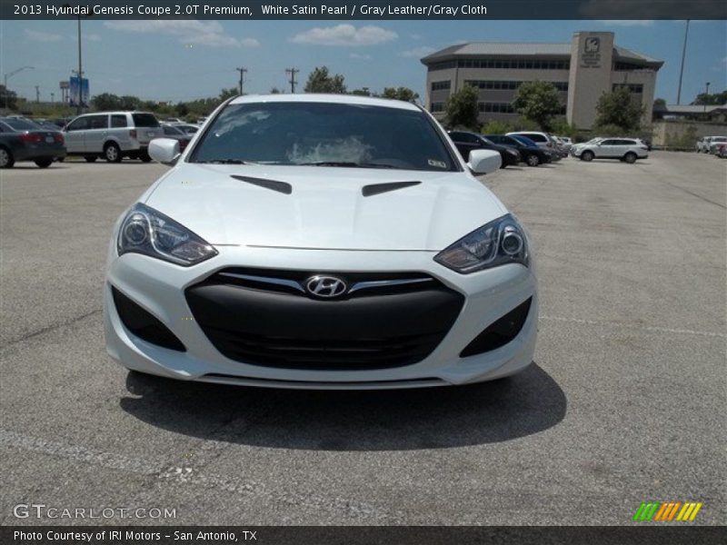 White Satin Pearl / Gray Leather/Gray Cloth 2013 Hyundai Genesis Coupe 2.0T Premium