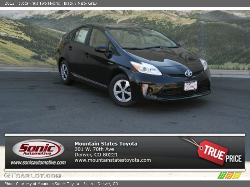 Black / Misty Gray 2013 Toyota Prius Two Hybrid