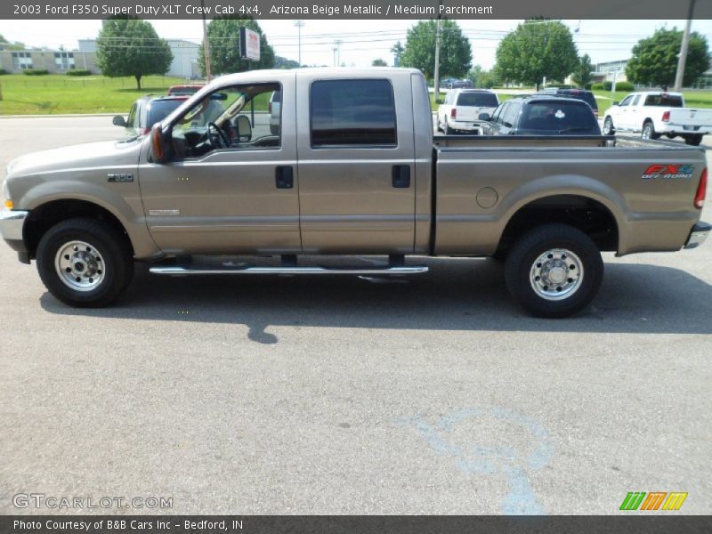 Arizona Beige Metallic / Medium Parchment 2003 Ford F350 Super Duty XLT Crew Cab 4x4