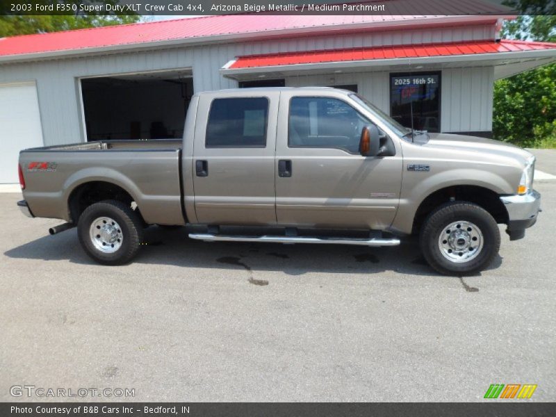 Arizona Beige Metallic / Medium Parchment 2003 Ford F350 Super Duty XLT Crew Cab 4x4