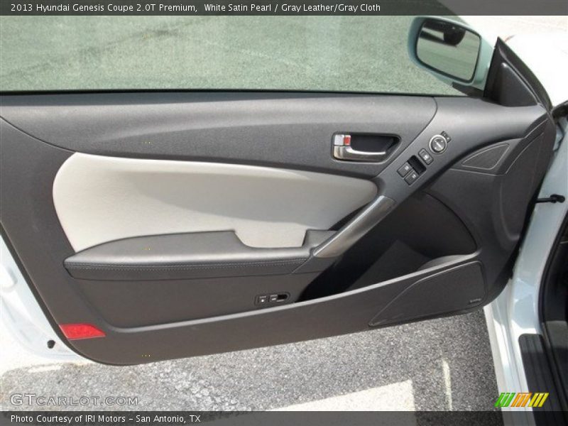 White Satin Pearl / Gray Leather/Gray Cloth 2013 Hyundai Genesis Coupe 2.0T Premium