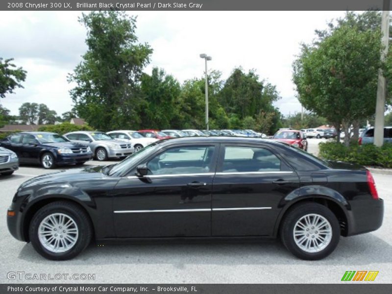 Brilliant Black Crystal Pearl / Dark Slate Gray 2008 Chrysler 300 LX