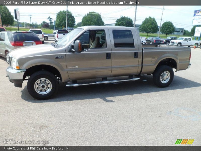 Arizona Beige Metallic / Medium Parchment 2003 Ford F350 Super Duty XLT Crew Cab 4x4
