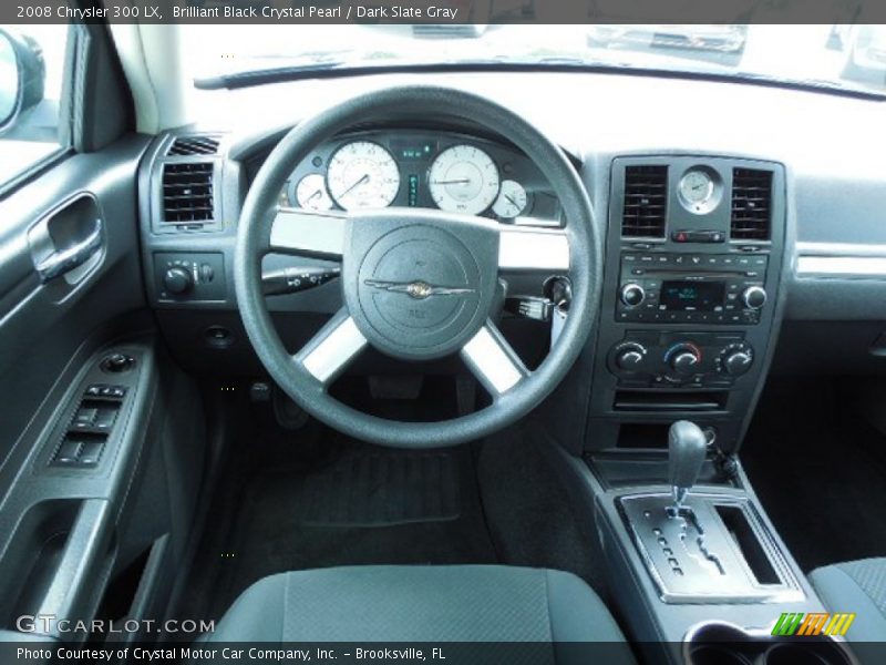 Brilliant Black Crystal Pearl / Dark Slate Gray 2008 Chrysler 300 LX