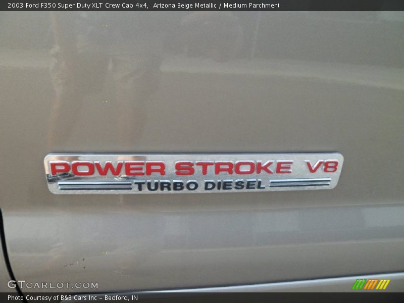 Arizona Beige Metallic / Medium Parchment 2003 Ford F350 Super Duty XLT Crew Cab 4x4