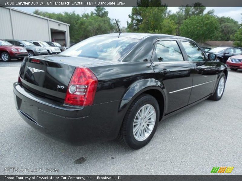Brilliant Black Crystal Pearl / Dark Slate Gray 2008 Chrysler 300 LX