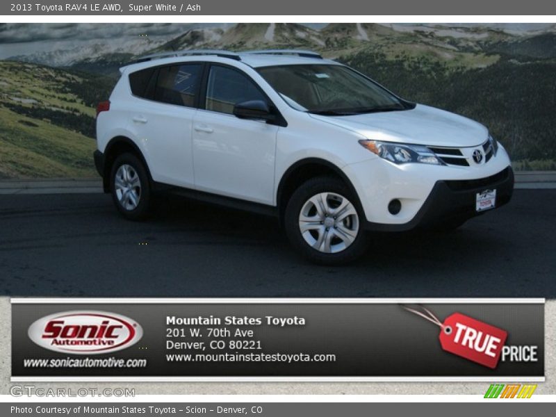 Super White / Ash 2013 Toyota RAV4 LE AWD