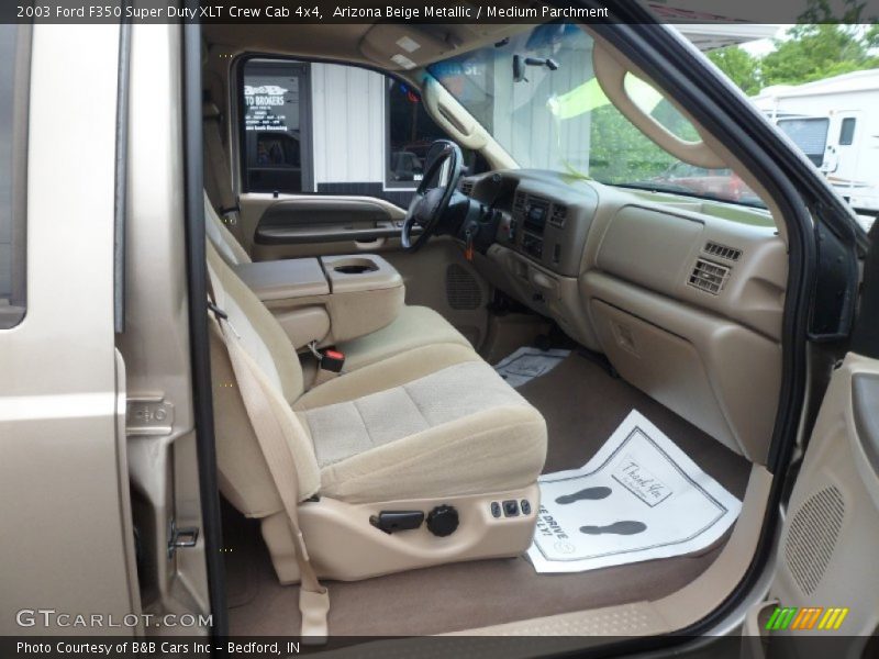 Arizona Beige Metallic / Medium Parchment 2003 Ford F350 Super Duty XLT Crew Cab 4x4