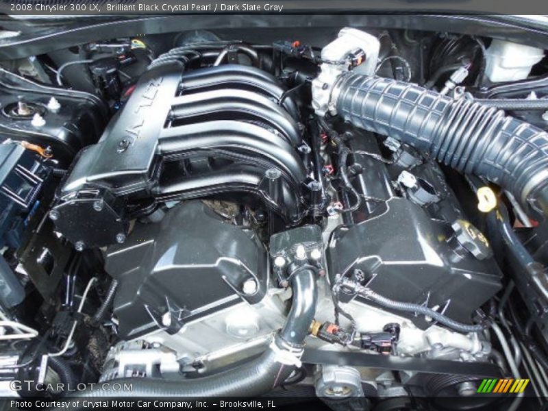 Brilliant Black Crystal Pearl / Dark Slate Gray 2008 Chrysler 300 LX