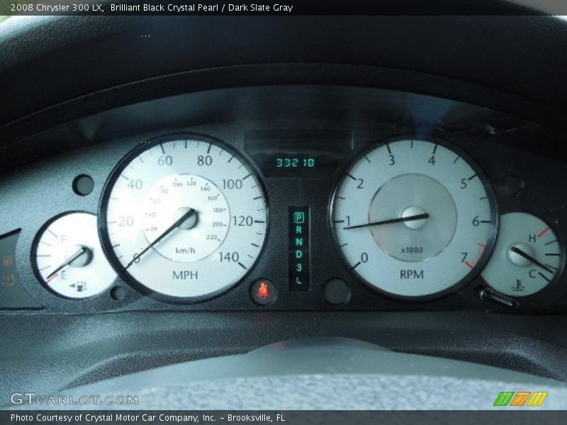 Brilliant Black Crystal Pearl / Dark Slate Gray 2008 Chrysler 300 LX