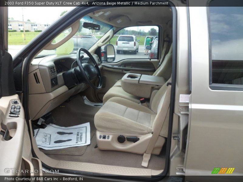 Arizona Beige Metallic / Medium Parchment 2003 Ford F350 Super Duty XLT Crew Cab 4x4