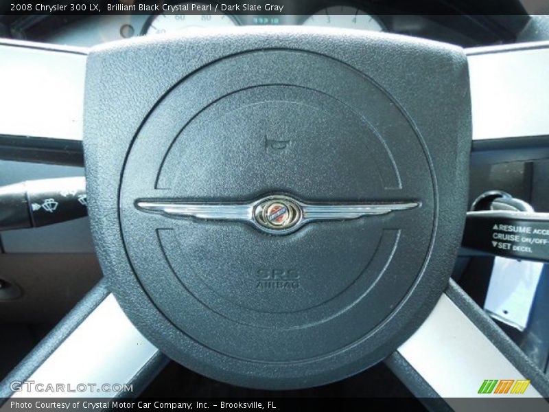 Brilliant Black Crystal Pearl / Dark Slate Gray 2008 Chrysler 300 LX