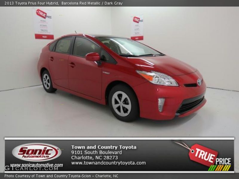 Barcelona Red Metallic / Dark Gray 2013 Toyota Prius Four Hybrid