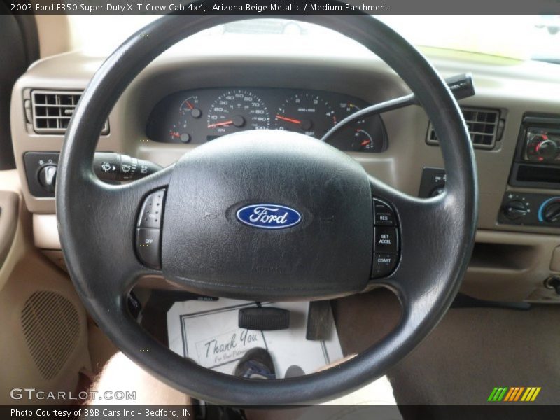Arizona Beige Metallic / Medium Parchment 2003 Ford F350 Super Duty XLT Crew Cab 4x4