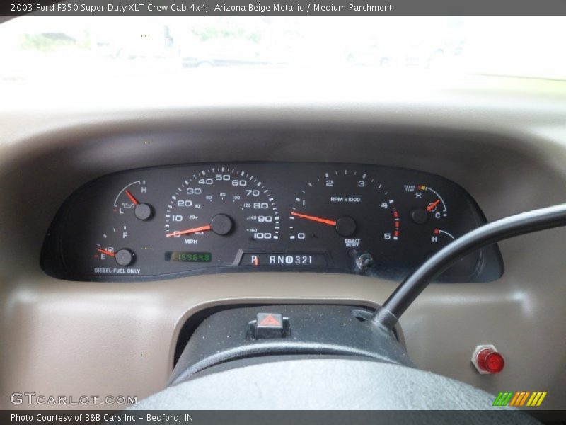 Arizona Beige Metallic / Medium Parchment 2003 Ford F350 Super Duty XLT Crew Cab 4x4