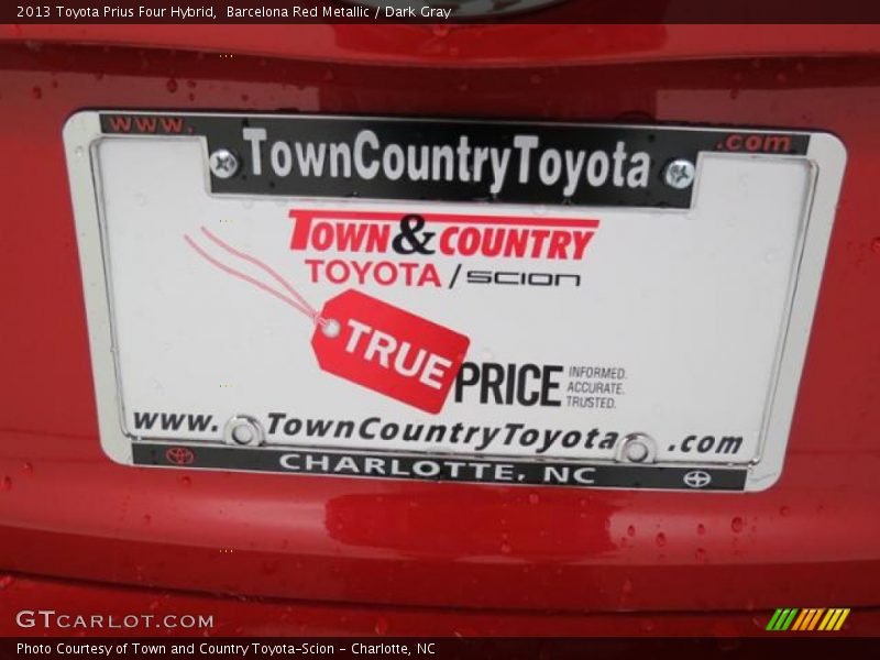 Barcelona Red Metallic / Dark Gray 2013 Toyota Prius Four Hybrid
