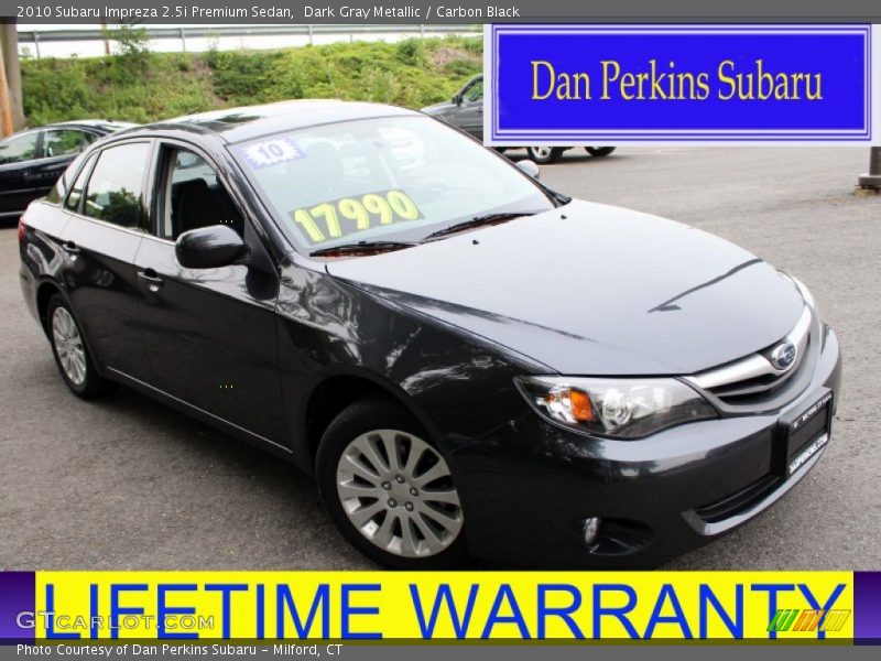 Dark Gray Metallic / Carbon Black 2010 Subaru Impreza 2.5i Premium Sedan