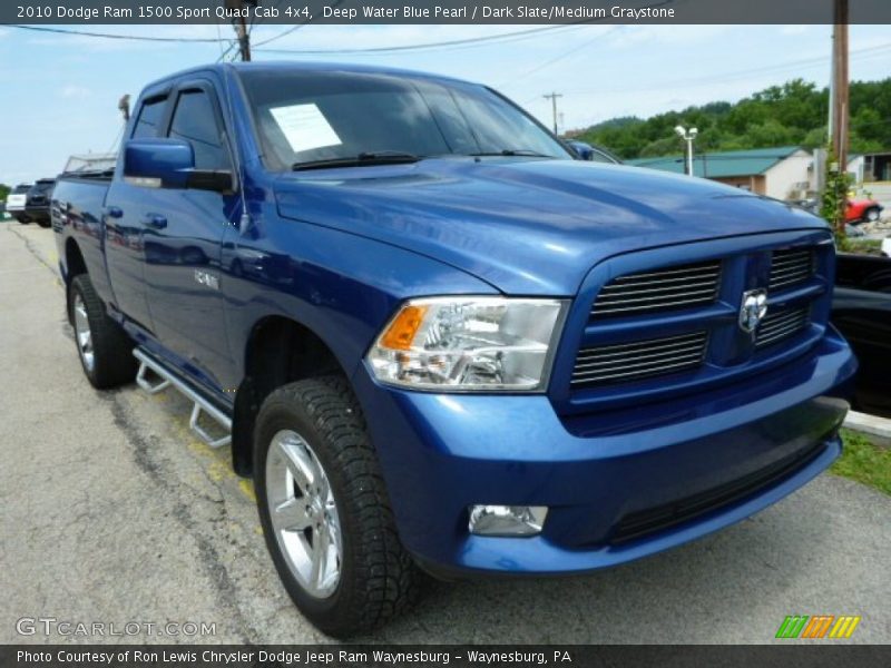 Deep Water Blue Pearl / Dark Slate/Medium Graystone 2010 Dodge Ram 1500 Sport Quad Cab 4x4