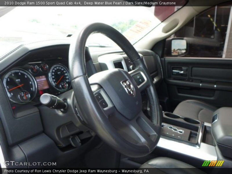 Deep Water Blue Pearl / Dark Slate/Medium Graystone 2010 Dodge Ram 1500 Sport Quad Cab 4x4