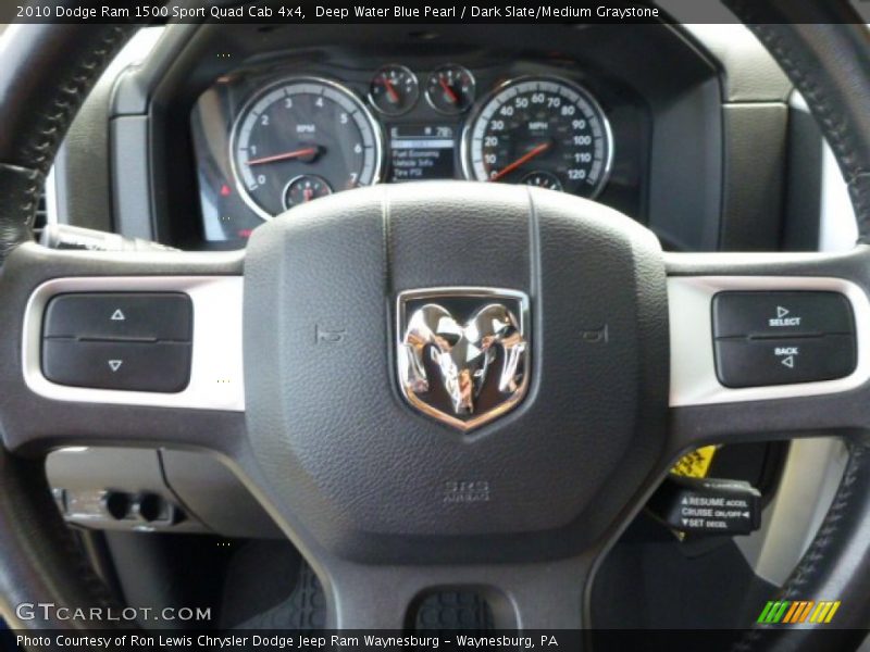 Deep Water Blue Pearl / Dark Slate/Medium Graystone 2010 Dodge Ram 1500 Sport Quad Cab 4x4