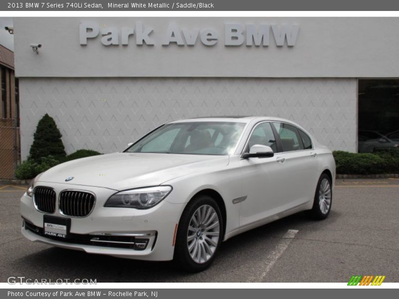 Mineral White Metallic / Saddle/Black 2013 BMW 7 Series 740Li Sedan