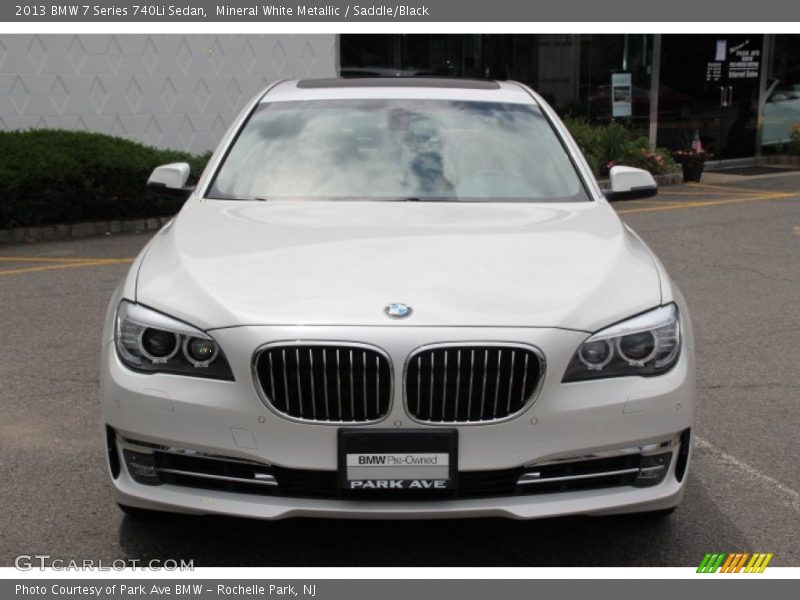 Mineral White Metallic / Saddle/Black 2013 BMW 7 Series 740Li Sedan