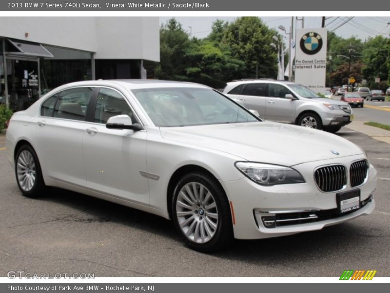 Mineral White Metallic / Saddle/Black 2013 BMW 7 Series 740Li Sedan