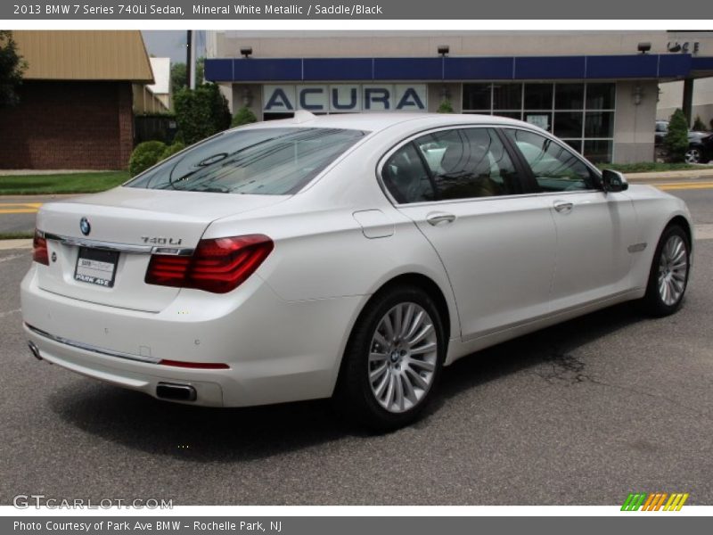 Mineral White Metallic / Saddle/Black 2013 BMW 7 Series 740Li Sedan
