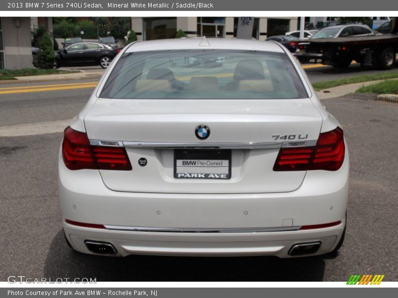 Mineral White Metallic / Saddle/Black 2013 BMW 7 Series 740Li Sedan