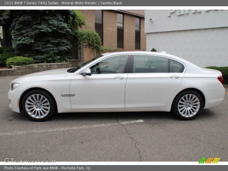 Mineral White Metallic / Saddle/Black 2013 BMW 7 Series 740Li Sedan