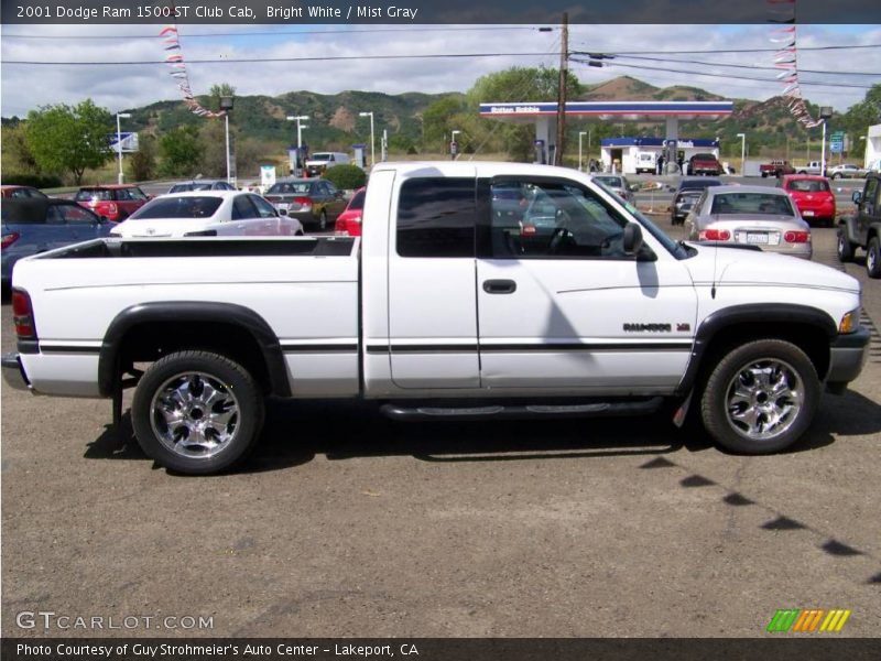 Bright White / Mist Gray 2001 Dodge Ram 1500 ST Club Cab