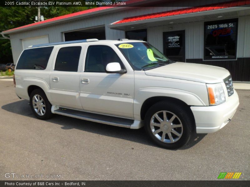 White Diamond / Shale 2005 Cadillac Escalade ESV Platinum AWD