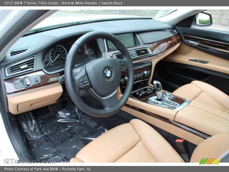 Mineral White Metallic / Saddle/Black 2013 BMW 7 Series 740Li Sedan