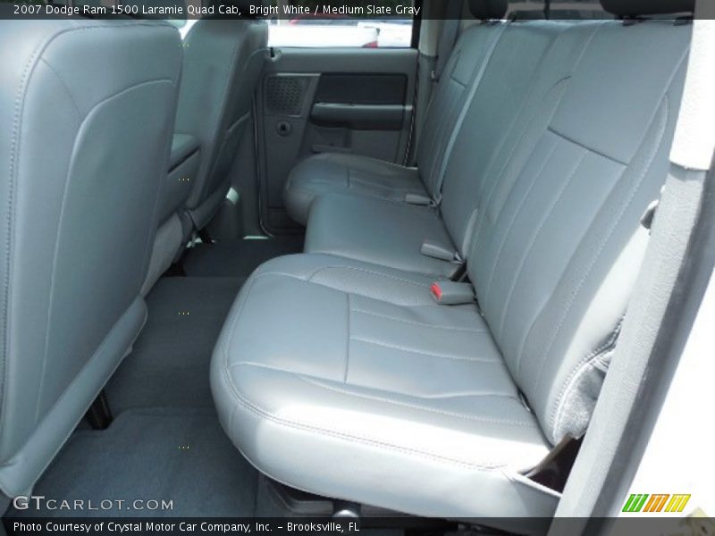 Bright White / Medium Slate Gray 2007 Dodge Ram 1500 Laramie Quad Cab
