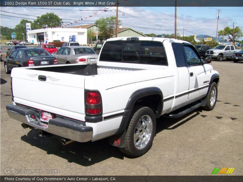 Bright White / Mist Gray 2001 Dodge Ram 1500 ST Club Cab