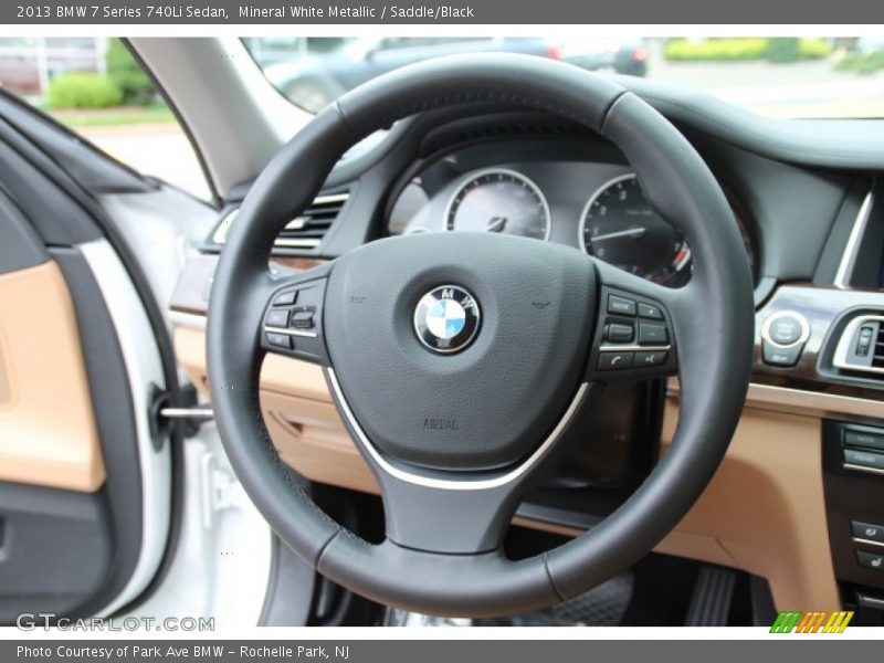 Mineral White Metallic / Saddle/Black 2013 BMW 7 Series 740Li Sedan