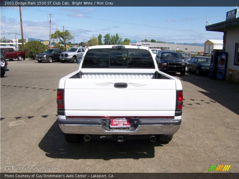 Bright White / Mist Gray 2001 Dodge Ram 1500 ST Club Cab