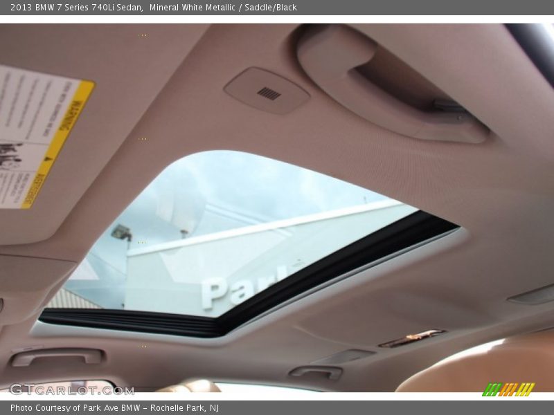 Mineral White Metallic / Saddle/Black 2013 BMW 7 Series 740Li Sedan