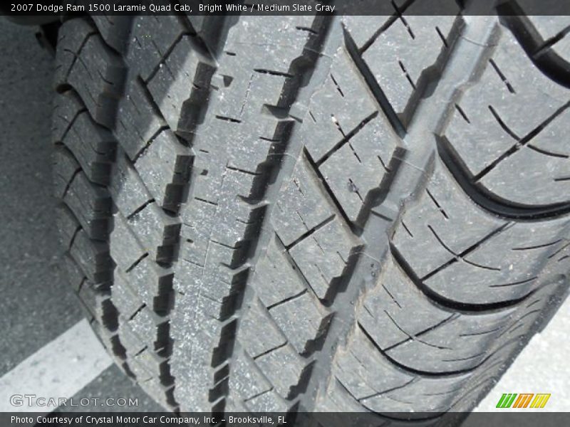 Bright White / Medium Slate Gray 2007 Dodge Ram 1500 Laramie Quad Cab