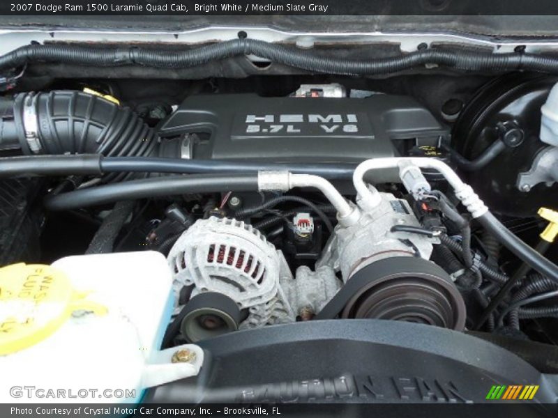 Bright White / Medium Slate Gray 2007 Dodge Ram 1500 Laramie Quad Cab