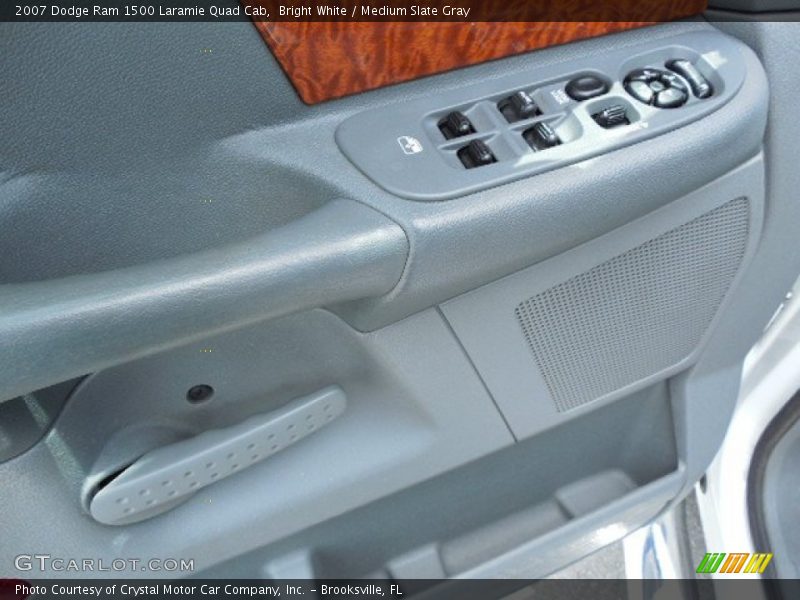 Bright White / Medium Slate Gray 2007 Dodge Ram 1500 Laramie Quad Cab