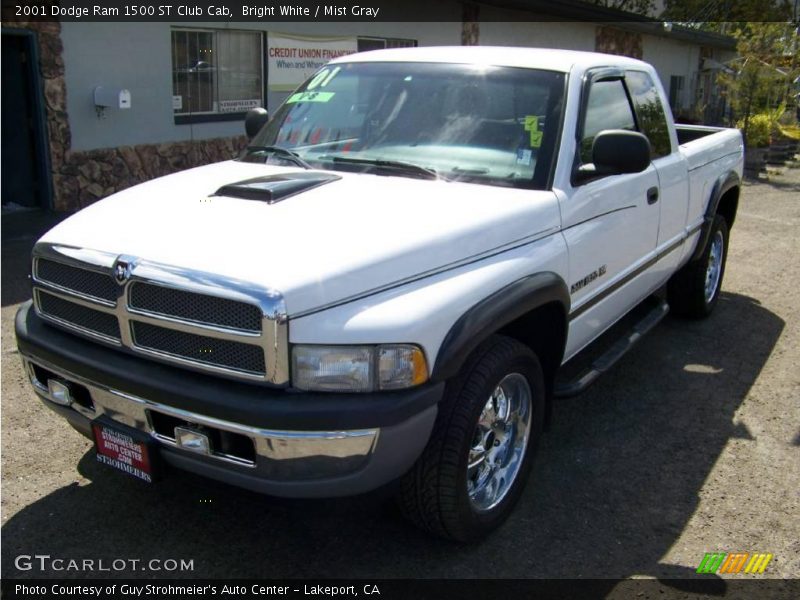 Bright White / Mist Gray 2001 Dodge Ram 1500 ST Club Cab