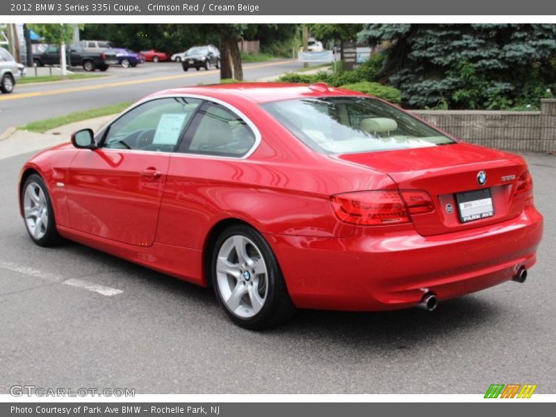 Crimson Red / Cream Beige 2012 BMW 3 Series 335i Coupe