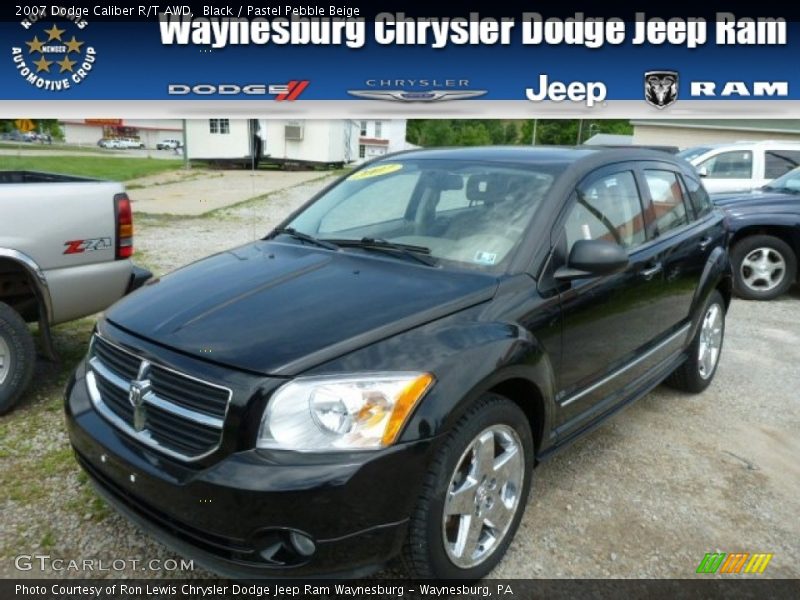 Black / Pastel Pebble Beige 2007 Dodge Caliber R/T AWD