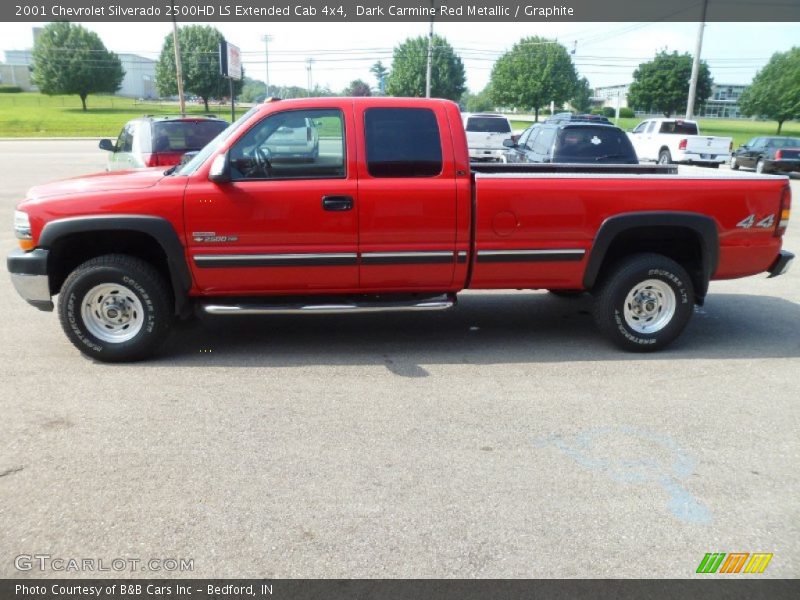 Dark Carmine Red Metallic / Graphite 2001 Chevrolet Silverado 2500HD LS Extended Cab 4x4