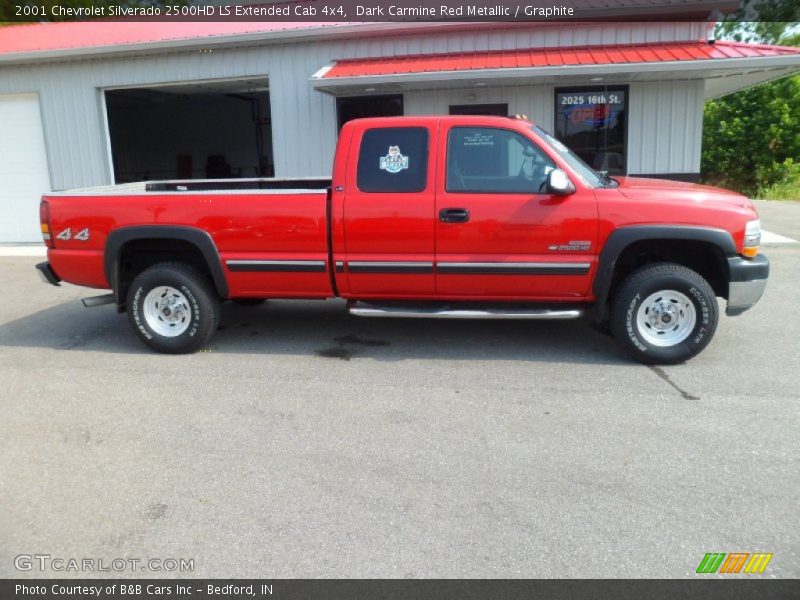 Dark Carmine Red Metallic / Graphite 2001 Chevrolet Silverado 2500HD LS Extended Cab 4x4