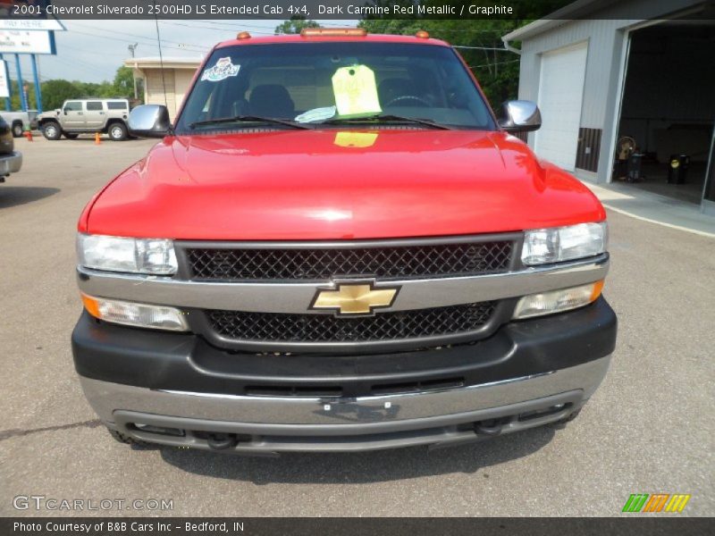 Dark Carmine Red Metallic / Graphite 2001 Chevrolet Silverado 2500HD LS Extended Cab 4x4