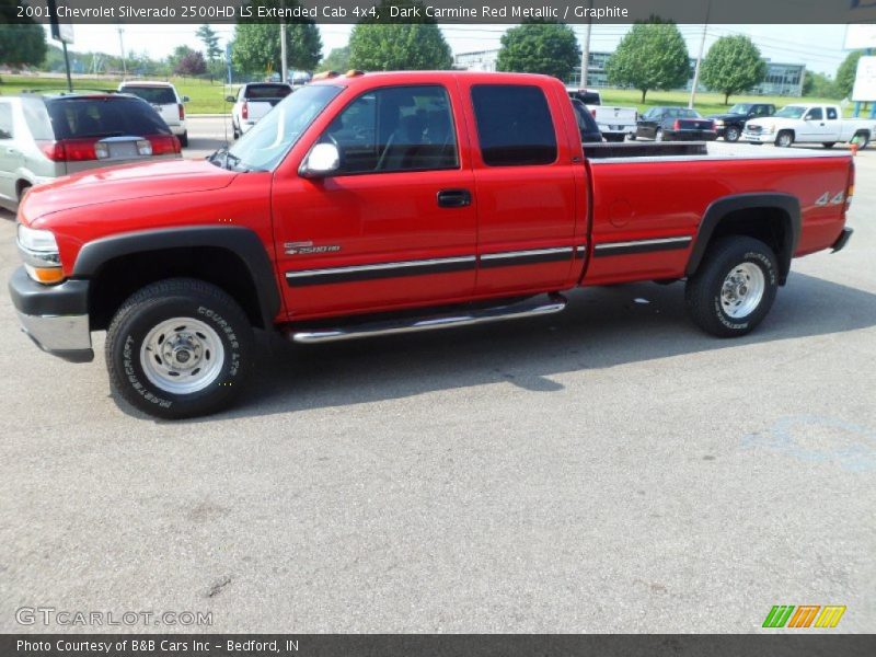 Dark Carmine Red Metallic / Graphite 2001 Chevrolet Silverado 2500HD LS Extended Cab 4x4