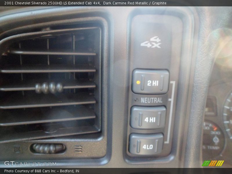 Dark Carmine Red Metallic / Graphite 2001 Chevrolet Silverado 2500HD LS Extended Cab 4x4