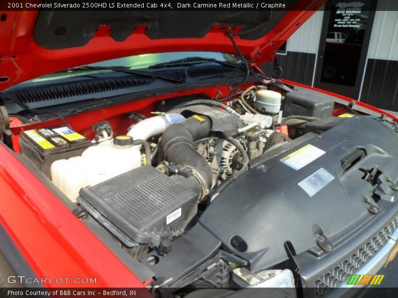Dark Carmine Red Metallic / Graphite 2001 Chevrolet Silverado 2500HD LS Extended Cab 4x4